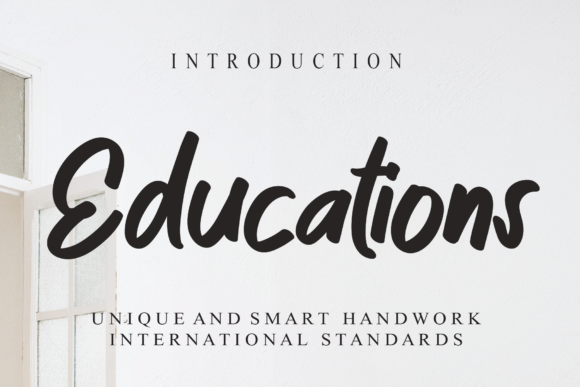 Educations Font: A Whimsical Script for Social Campaigns