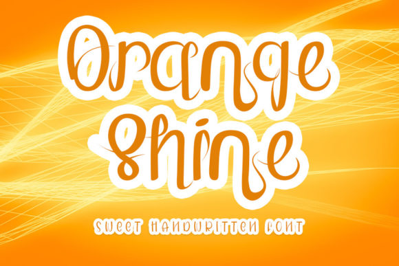 Orange Shine: A Vibrant Script for Bold Brand Identity