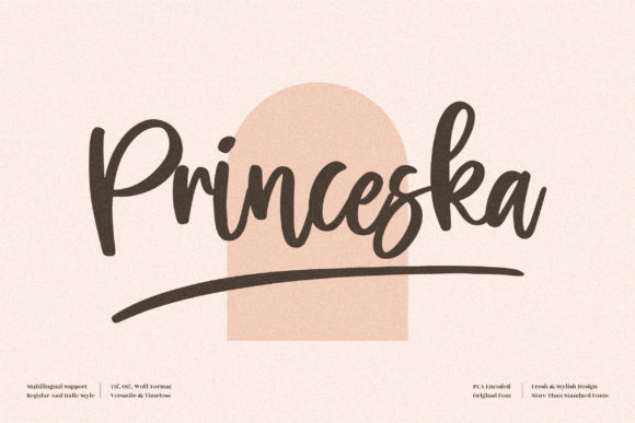 Princeska: A Whimsical Script Font for Polished Branding
