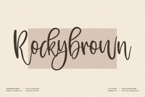 Rockybrown: A Whimsical Script Font for Digital Branding