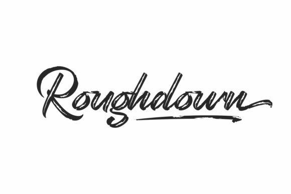 Roughdown: A Brushed Script Typeface for Editorial Elegance