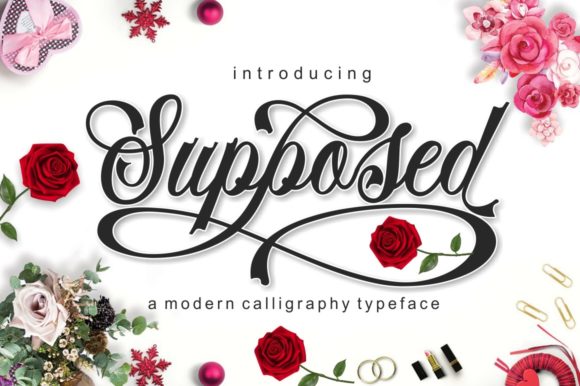 Supposed: A Romantic Script Typeface for Editorial Design