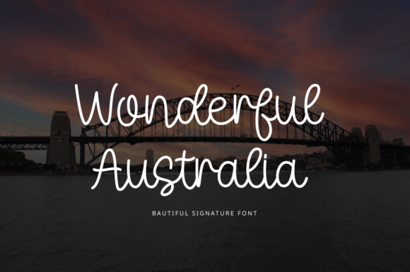 Wonderful Australia: A Whimsical Script Font for Digital Design