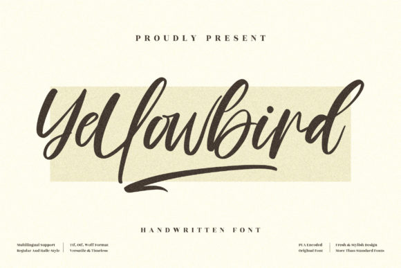 Yellowbird Font: A Playful Script for Memorable Branding